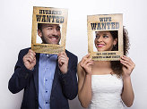 Funny boards Husband Wanted and Wife Wanted (1 pkt / 2 pc.)