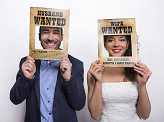 Schilder Husband Wanted und Wife Wanted (1 VPE / 2 Stk.)