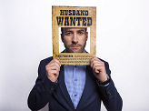 Schilder Husband Wanted und Wife Wanted (1 VPE / 2 Stk.)