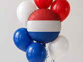 Ballon aluminium Drapeau des Pays-Bas, 35 cm, assortiment