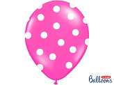 Ballons 30 cm, Pois, Rose chaud pastel (1 pqt. / 50 pc.)