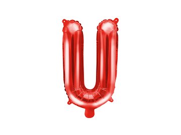 Folienballon Buchstabe ''U'', 35cm, rot