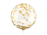 Ballon en Mylar Boule à pois, 40cm, doré