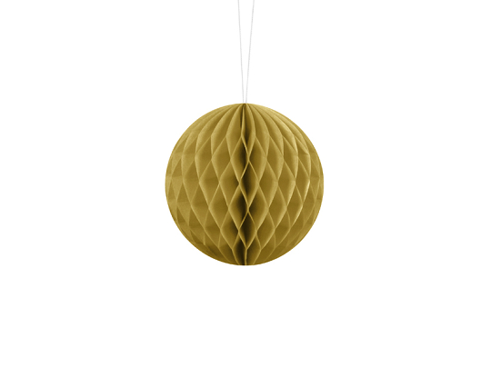 Honeycomb Ball, gold, 10cm