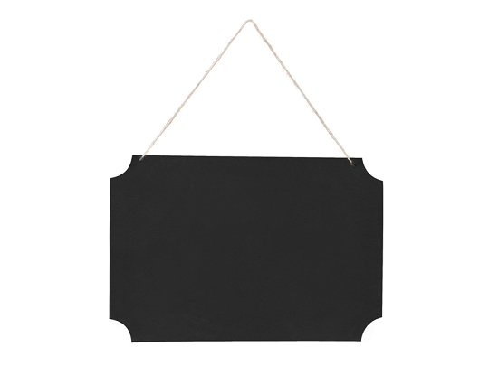 Panneau d'affichage suspendu noir