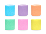 Papier crépon 5cm/10m, set de 6 pcs., mélange arc-en-ciel pastel (1 pqt. / 6 pc.)