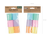 Crepe Paper 5cm/10m, set of 6 pcs., pastel rainbow mix (1 pkt / 6 pc.)
