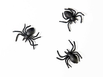 Araignées en plastique, noir (1 pqt. / 10 pc.)