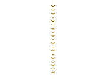 Girlande Fledermäuse, gold, 1,5m