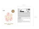 Balloons 30 cm, Mice with number 1, Pale Pink (1 pkt / 6 pc.)