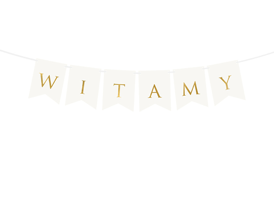 Banner Witamy, white, 15 x 80 cm