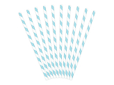 Paper Straws, sky-blue, 19.5cm (1 pkt / 10 pc.)