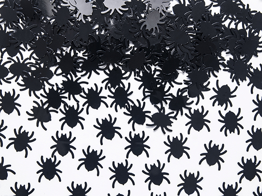 Araignées en confetti, noir, 1.2 x 1.2cm, 15g