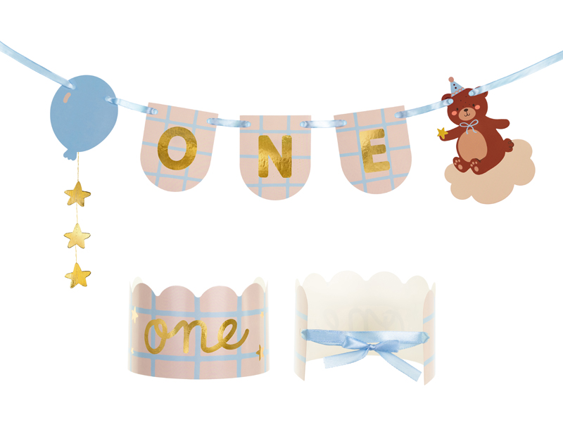 Flaggbanner – Teddybjörn – mix – 50x20.5 cm