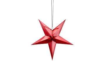 Paper star, 30cm, red