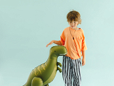 Standing foil balloon T-Rex, 93x79 cm, green