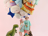 Standing foil balloon T-Rex, 93x79 cm, green