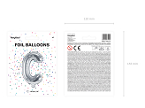 Folienballon Buchstabe ''C'', 35cm, silber