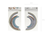 Set aus Papierlaternen, hellblau, braun, creme (1 VPE / 3 Stk.)