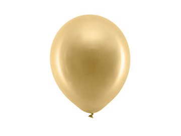 Rainbow Balloons 23cm metallic, gold (1 pkt / 10 pc.)