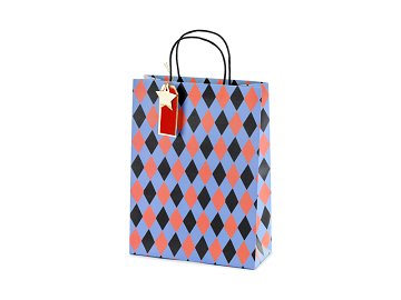 Gift bag Rhombuses, mix, 10x24x32 cm