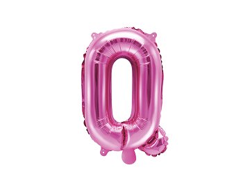 Ballon Mylar lettre ''Q'', 35cm, rose foncé