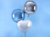 Ballon Mylar Boule, 40cm, argenté