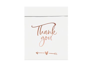 Paper treat bags Thank you, 13x16.5cm (1 pkt / 6 pc.)