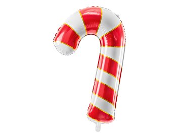 Foil balloon Candy cane, 50x82cm, red