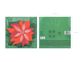 Napkins Red star of Bethlehem, mix, 14.5x15.5cm (1 pkt / 20 pc.)