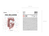 Folienballon Buchstabe ''G'', 35cm, roségold