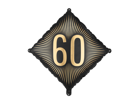 Foil Balloon ''60'', 46x46 cm, mix