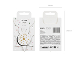 Drink tags Happy New Year, 7.5-9.5 cm, mix (1 pkt / 6 pc.)