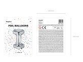 Folienballon Buchstabe ''I'', 35cm, silber