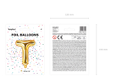 Folienballon Buchstabe ''T'', 35cm, gold