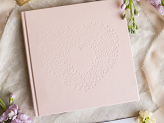 Księga Gości, jasny różowy, 20,5 x 20,5 cm, 22 kartki