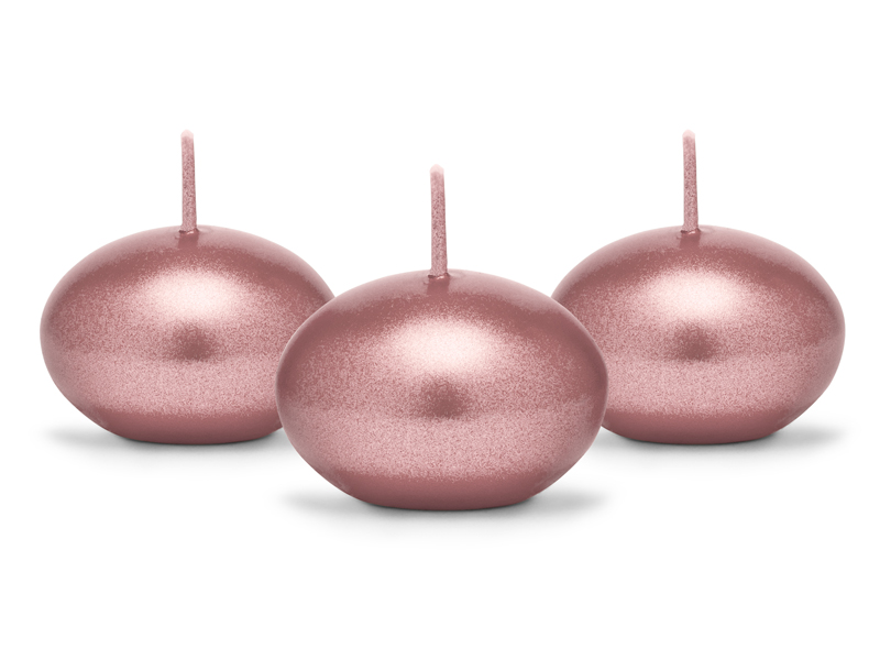 Ljushållare – metallisk – roseguld – 4 cm – 50-pack