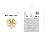 Folienballon Bonbon, 35cm, gold
