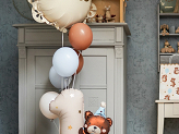 Foil Balloon Number '1' with Bear, 81 x 72 cm