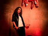 Ballon en aluminium Lèvres ensanglantées, 92x60 cm, rouge