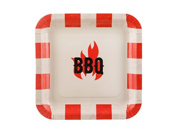 BBQ paper plates, mix, 26x26 cm (1 pkt / 6 pc.)