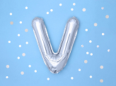 Folienballon Buchstabe ''V'', 35cm, silber