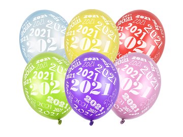 Balloons 30cm, 2021, Metallic mix (1 pkt / 6 pc.)