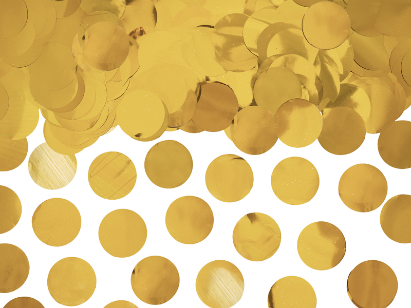 Konfetti – Cirklar – guld – 15g