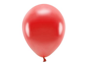 Balony Eco 30cm metalizowane, czerwony (1 op. / 10 szt.)