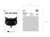 Ballon en Mylar Chaton, 48x36cm, noir