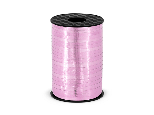 Wstążka plastikowa, różowy, 5mm/225m