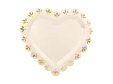 Paper plates Heart, 26x24.5 cm, mix (1 pkt / 6 pc.)