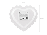 Paper plates Heart, 26x24.5 cm, mix (1 pkt / 6 pc.)
