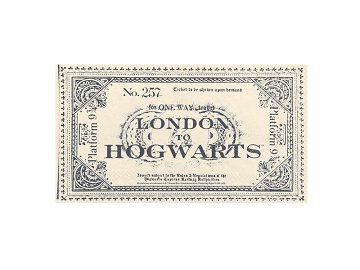 Serwetki Harry Potter Bilet London to Hogwarts, 33x40 cm, beżowe (1 op. / 20 szt.)